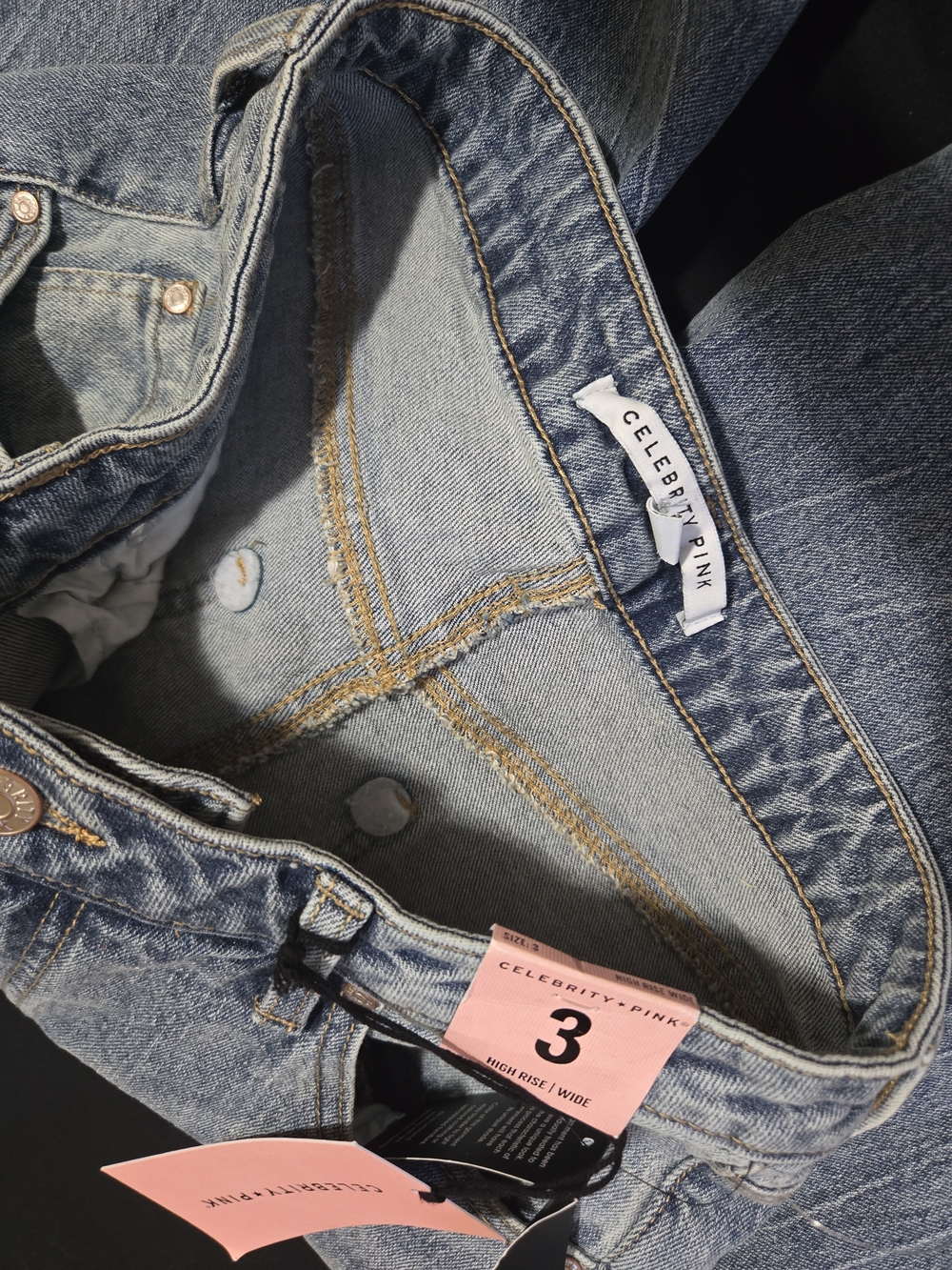 Celebrity Pink Light Blue Denim Bermuda Shorts - Picture 3 of 3